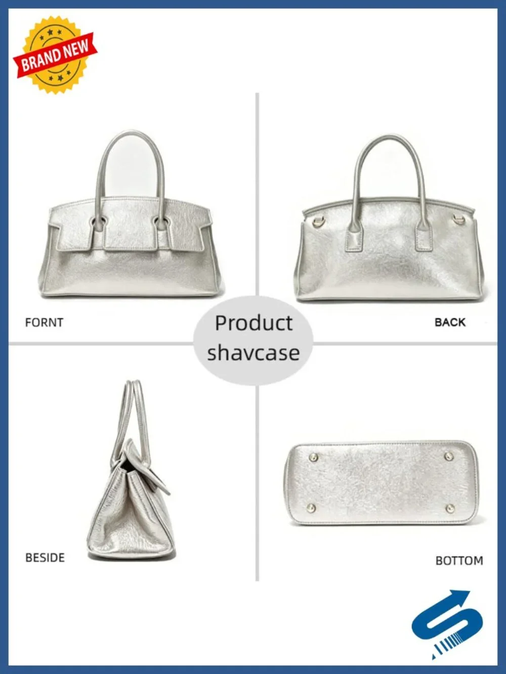 PU Leather Top Handle Handbag with Magnetic Closure Shoulder Purse